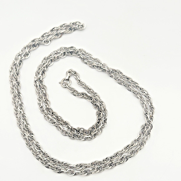 Vintage Napier Necklace Rope Chain Extra Long Opera Flapper Length 59" - Picture 4 of 8